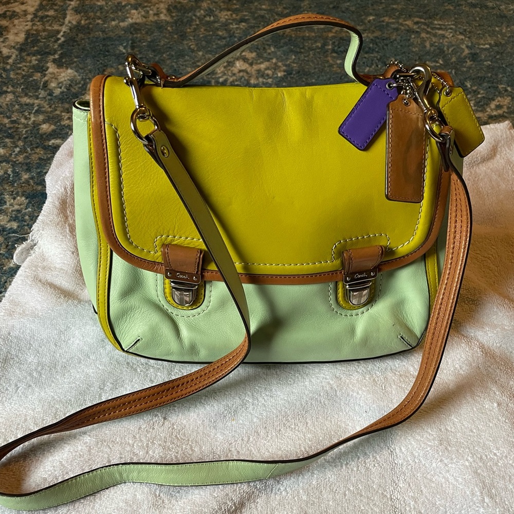 Color Block Coach Crossbody Purse